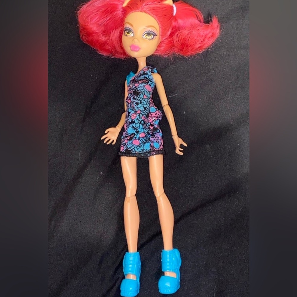 Monster High Doll with Red Hair and Blue Shoes